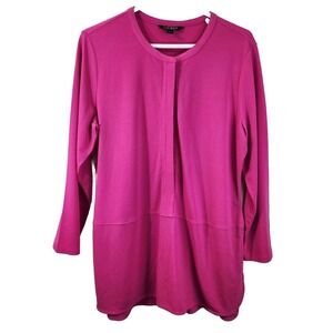 Lauren Ralph Lauren WOMEN'S Fuchsia Long sleeve‎ Dress Shirt Size XL Button Up